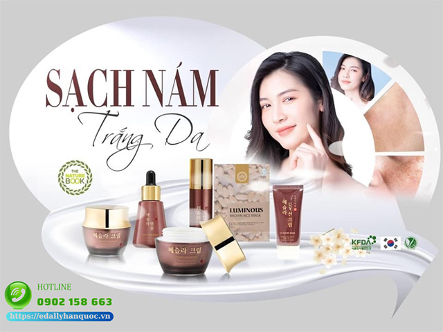 Routine Skincare trị nám và dưỡng da mặt cho nữ The Nature Book