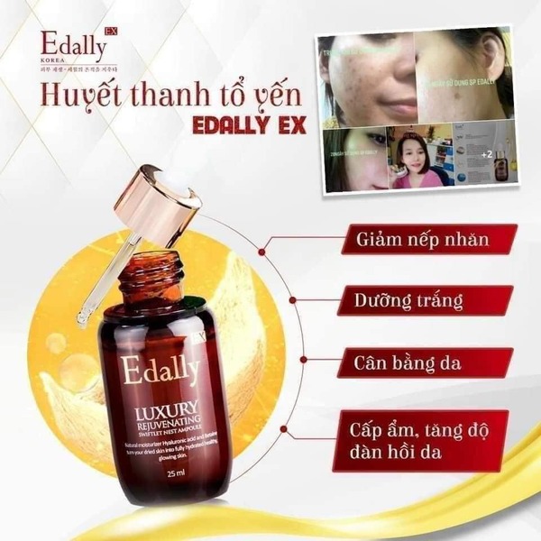 Công dụng của Huyết thanh Tổ yến Edally EX Hàn Quốc