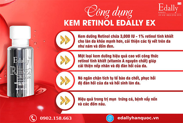 Công dụng của Kem Retinol Edally EX Hàn Quốc
