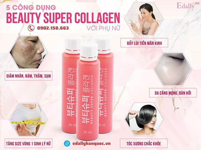 Công dụng của Nước uống Beauty Super Collagen Edally hàn Quốc nhập khẩu chính hãng