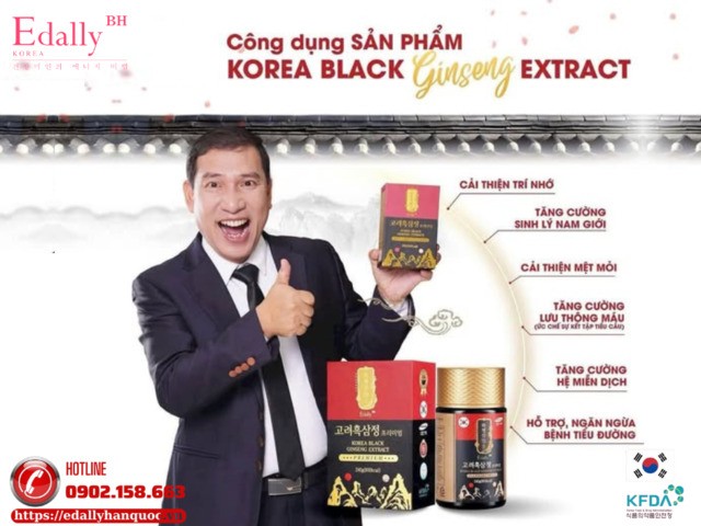 Cao Hắc sâm Hàn Quốc Edally Hwa Pyung Sam với nhiều công dụng giá trị cho sức khỏe