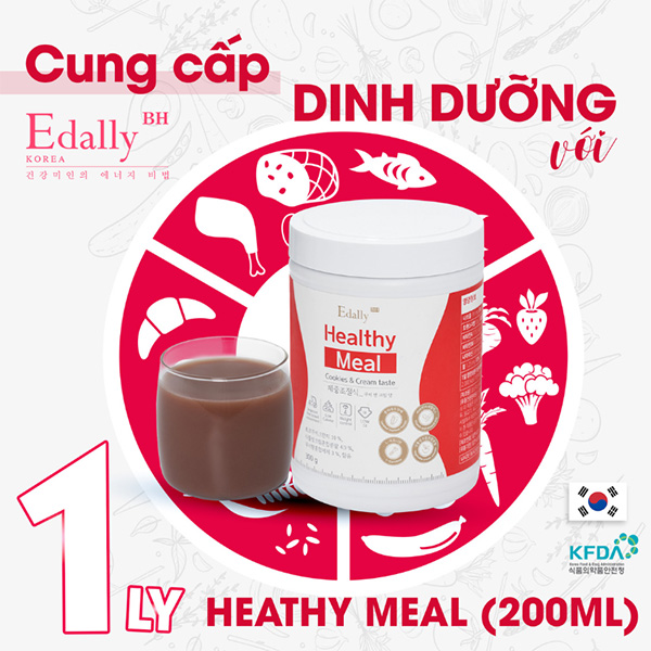 Bổ sung dinh dưỡng cho bữa sáng lạnh mạnh bằng việc uống Thực phẩm chức năng thay thế bữa ăn Edally Healthy Meal để dễ dàng kiểm soát cân nặng, cân bằng dinh dưỡng cho một ngày dài năng động