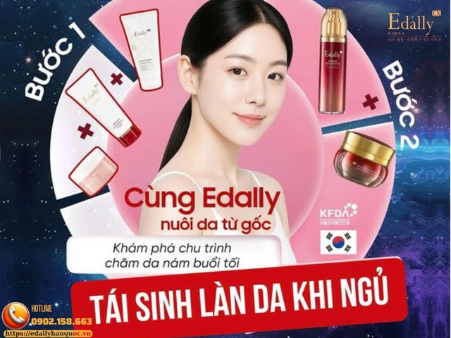Cùng Mỹ Phẩm Edally EX Nuôi Da Từ Gốc - Tái Sinh Da Nám Khi Ngủ