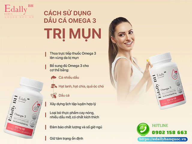 Cách sử dụng Omega-3 cho làn da mụn