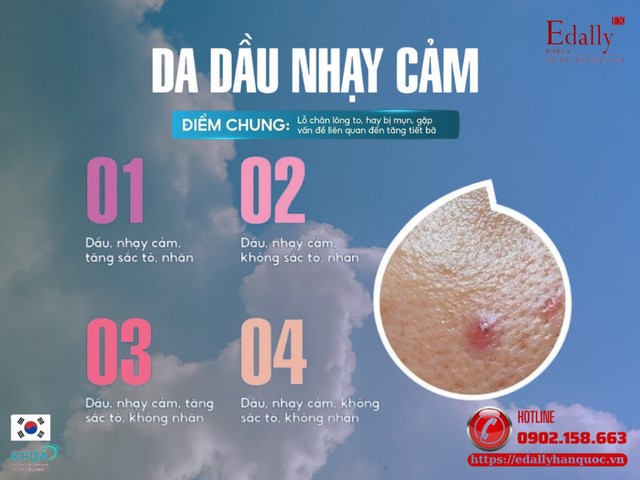 Cách nhận biết da dầu nhạy cảm