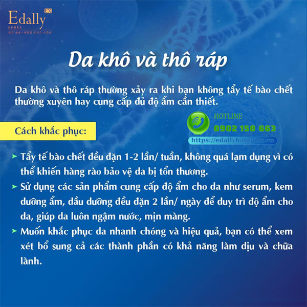 Cách khắc phục tình trạng da khô và thô ráp do mất cân bằng da như thế nào?