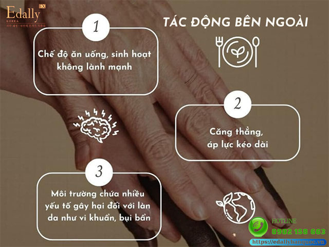 Da sạm xỉn màu do tác động bên ngoài