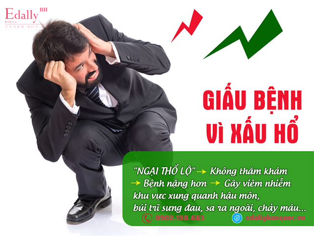 Dấu bệnh trĩ vì xấu hổ