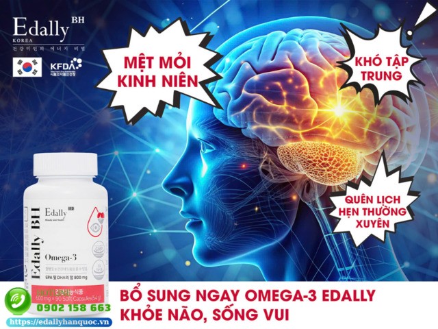 Viên uống Omega-3 Edally BH Hàn Quốc nhập khẩu chính hãng