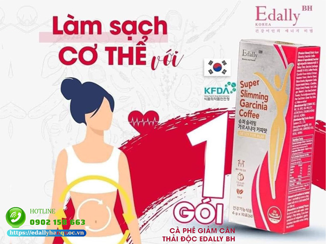 Detox đường ruột, làm sạch cơ thể với Cà phê giảm cân & thải độc Edally BH Hàn Quốc