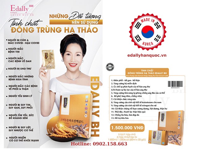 Địa Chỉ Bán Đông Trùng Hạ Thảo Hàn Quốc Nhập Khẩu Chính Hãng Tại Vĩnh Long