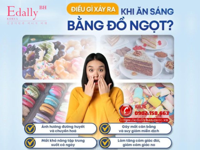 Điều gì sẽ xảy ra khi ăn sáng bằng đồ ngọt?
