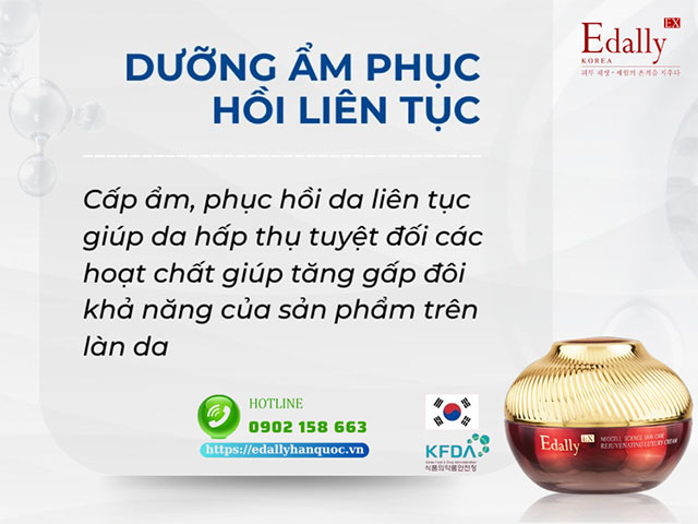 Điều trị da xâm lấn cần lưu ý dưỡng ẩm, phục hồi liên tục với Kem dưỡng tái sinh phục hồi cao cấp Edally EX