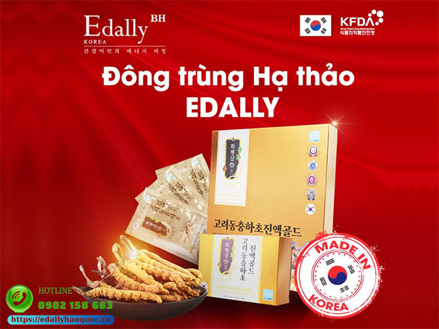 Tinh chất Đông trùng Hạ thảo Edally Hwa Pyung Sam là sản phẩm nhập khẩu chính hãng từ Hàn Quốc