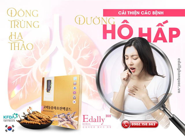 Tinh chất Đông trùng hạ thảo Edally Hwa Pyung Sam - Giải pháp toàn diện cho người mắc bệnh lao phổi