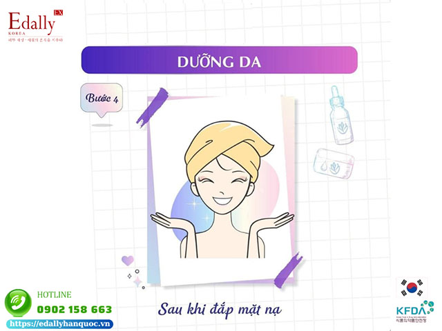 Dưỡng da sau khi đắp mặt nạ