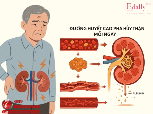 Đường huyết cao phá hủy thận mỗi ngày