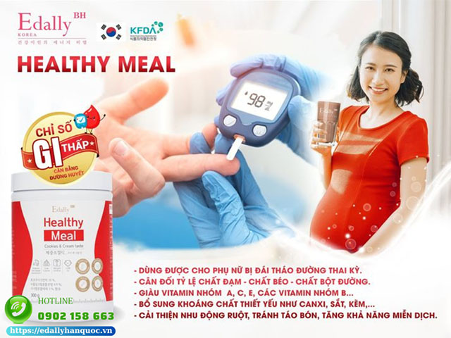 Edally Healthy Meal - Bữa ăn lành mạnh cho mẹ bầu bị đái tháo đường thai kỳ