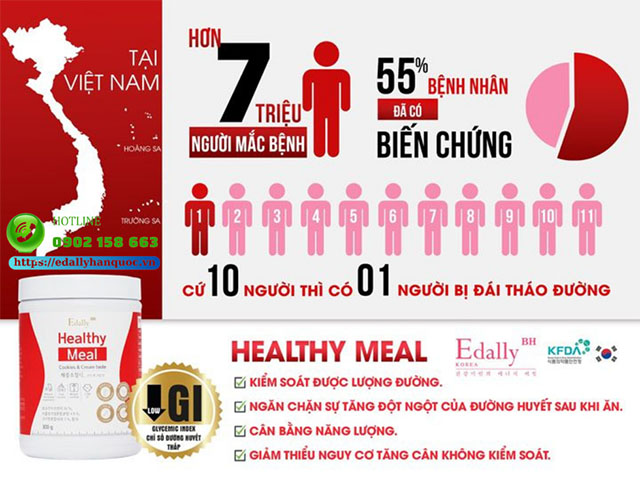 Edally Healthy Meal - Bữa phụ lành mạnh cho người bệnh tiểu đường