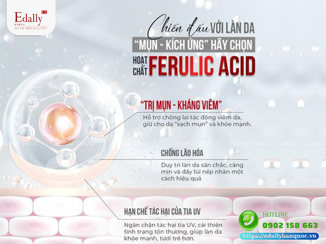 Chiến đấu với làn da mụn - kích ứng hãy chọn hoạt chất Ferulic Acid