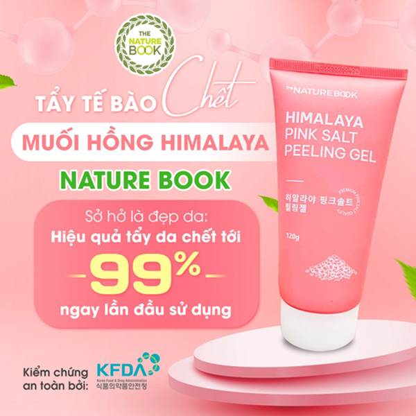 Tẩy da chết muối hồng Himalaya The Nature Book Hàn Quốc nhập khẩu chính hãng