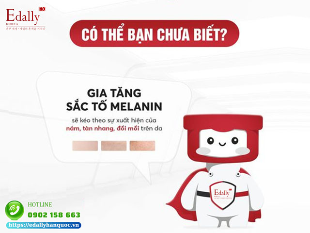 Có thể bạn chưa biết gia tăng sắc tố melanin sẽ kéo theo sự xuất hiện của nám, tàn nhang, đồi mồi trên da