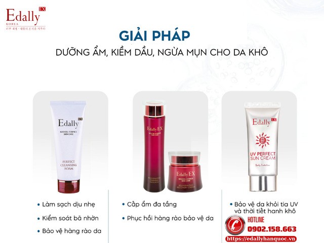 Giải pháp dưỡng ẩm, kiềm dầu, ngừa mụn cho da khô Giải pháp dưỡng ẩm, kiềm dầu, ngừa mụn cho da khô