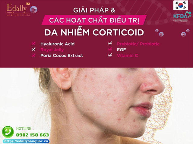 Giải pháp và các hoạt chất điều trị, phục hồi da nhiễm Corticoid