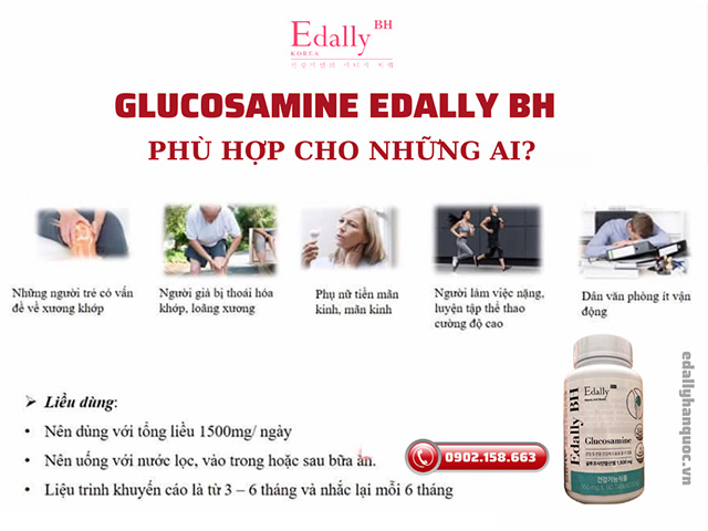 Những ai nên sử dụng Thực phẩm chức năng xương khớp Glucosamine Edally BH Hàn Quốc nhập khẩu chính hãng?