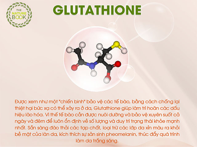 Glutathione trong Nước hoa hồng dưỡng trắng ngừa nám da The Nature Book Hàn Quốc