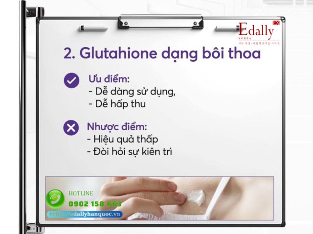 Ưu và nhược điểm của Glutathione dạng bôi thoa trong việc hỗ trợ điều trị nám da