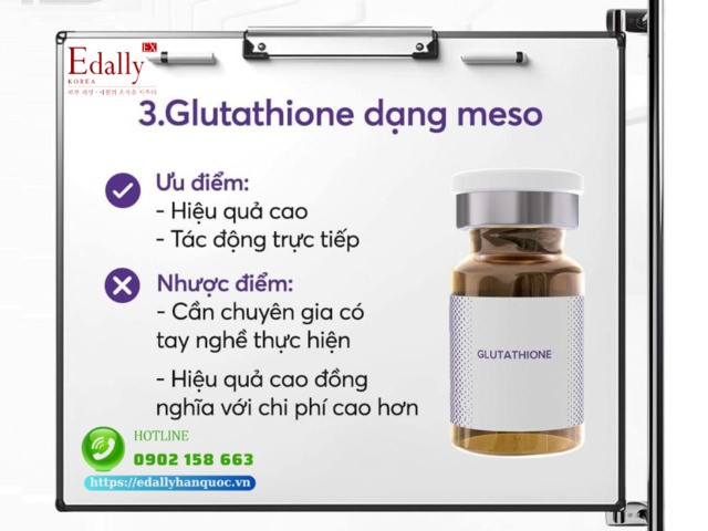 Ưu và nhược điểm của Glutathione dạng Meso trong việc hỗ trợ điều trị nám da