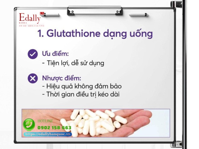 Ưu và nhược điểm của Glutathione dạng uống trong việc hỗ trợ điều trị nám da