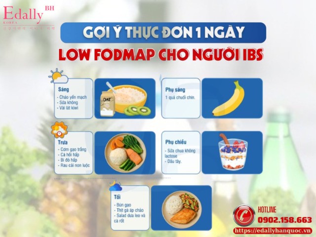Gợi ý thực đơn 1 ngày Low FODMAP cho người bệnh hội chứng ruột kích thích (IBS)