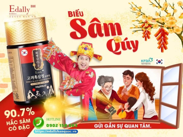 Hắc sâm Edally BH Hàn Quốc - Biếu sâm quý, gửi găm sự quan tâm