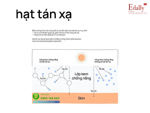 Chất tán xạ và màng lọc chống nắng