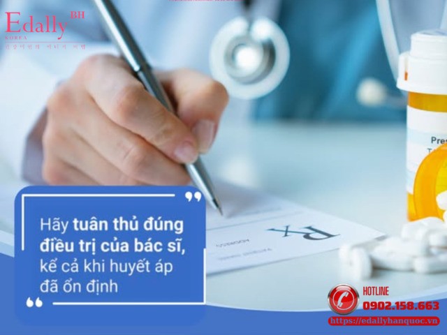 Hãy tuân thủ điều trị tăng huyết áp theo chỉ định của bác sĩ kể ca khi huyết áp đã ổn định Hãy tuân thủ điều trị tăng huyết áp theo chỉ định của bác sĩ kể ca khi huyết áp đã ổn định
