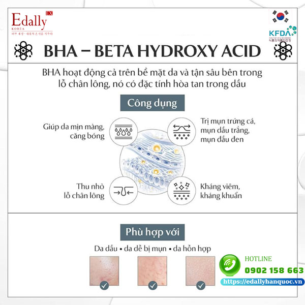 Bản chất của BHA (Beta Hydroxy Acid) trong chăm sóc da