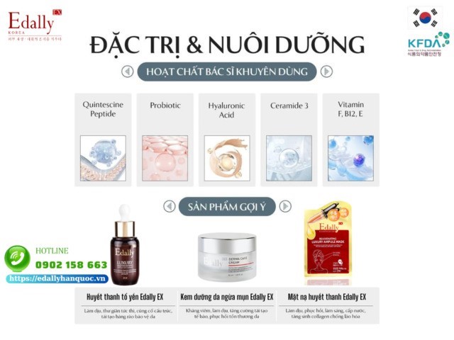 Hoạt chất đặc trị và nuôi dưỡng da mỏng yếu nhạy cảm