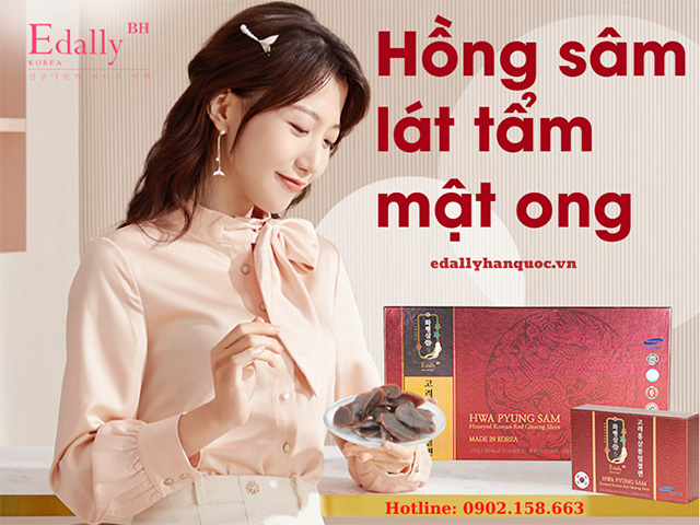 Hồng sâm lát tẩm mật ong Edally Hwa Pyung Sam Hàn Quốc - Món quà tết sức khỏe ý nghĩa