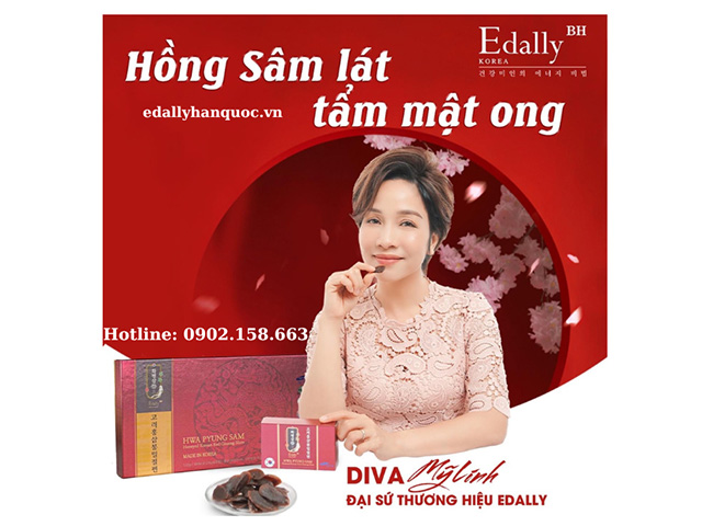 Hồng sâm lát tẩm mật ong Hàn Quốc Edally Hwa Pyung Sam nhập khẩu chính hãng