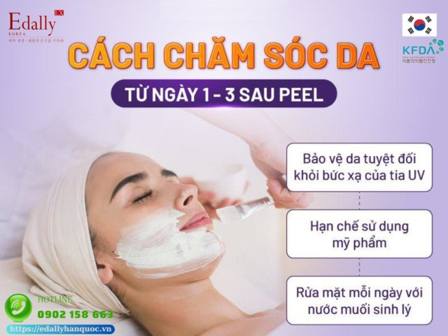 Cách chăm sóc da trong 3 ngày đầu sau peel tại nhà, an toàn, hiệu quả