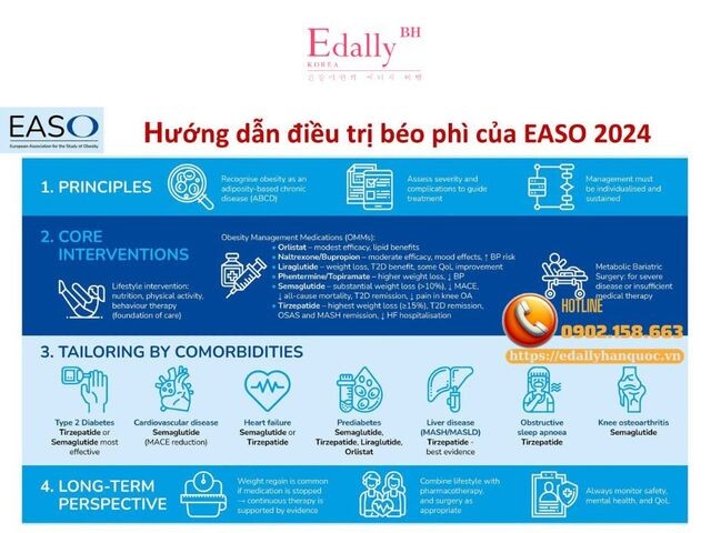 Hướng dẫn điều trị béo phì theo EASO 2024