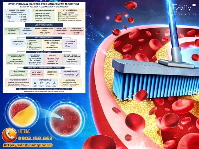 Hướng dẫn thực hành về Rối loạn lipid máu và Đái tháo đường năm 2026 theo Hội đái tháo đường Hoa Kỳ 2026 - Hội tim mạch Hoa Kỳ 2026 - Hội tim mạch Châu Âu 2025 Hướng dẫn thực hành về Rối loạn lipid máu và Đái tháo đường năm 2026 theo Hội đái tháo đường Hoa Kỳ 2026 - Hội tim mạch Hoa Kỳ 2026 - Hội tim mạch Châu Âu 2025
