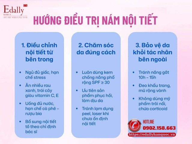 Cách điều trị nám nội tiết hiệu quả, an toàn