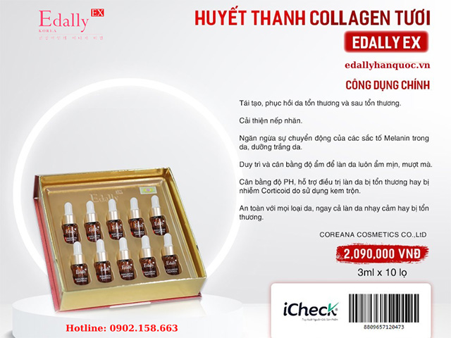 Tác dụng của Huyết thanh Collagen tươi Edally EX trong bộ sản phẩm trị nám tại Spa và Thẩm mỹ viện