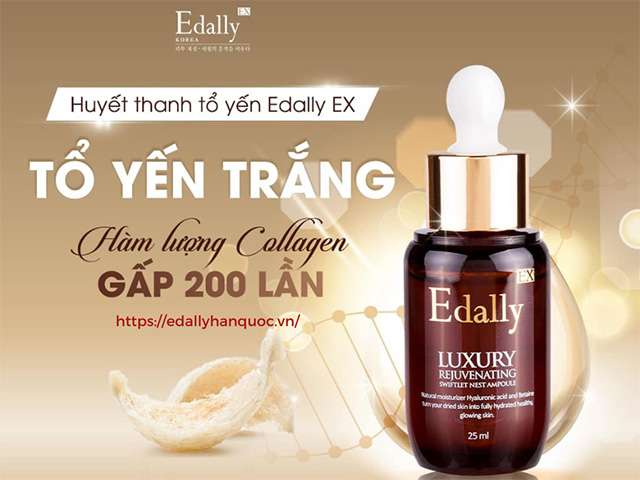 Huyết Thanh Tổ Yến Edally EX Hàn Quốc có hàm lượng collagen cao gấp 200 lần sữa ong chúa