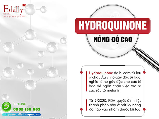 Không nên tự ý dùng hoạt chất Hydroquinone nồng độ cao trong trị nám để tránh phá hủy làn da