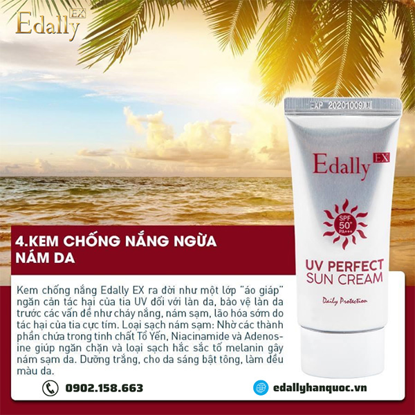 Kem chống nắng ngừa nám hoàn hảo Edally EX là sản phẩm mỹ phẩm không thể thiếu trong ngày hè nóng bức