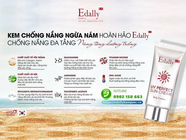 Kem chống nắng ngừa nám Edally EX Hàn Quốc nhập khẩu chính hãng